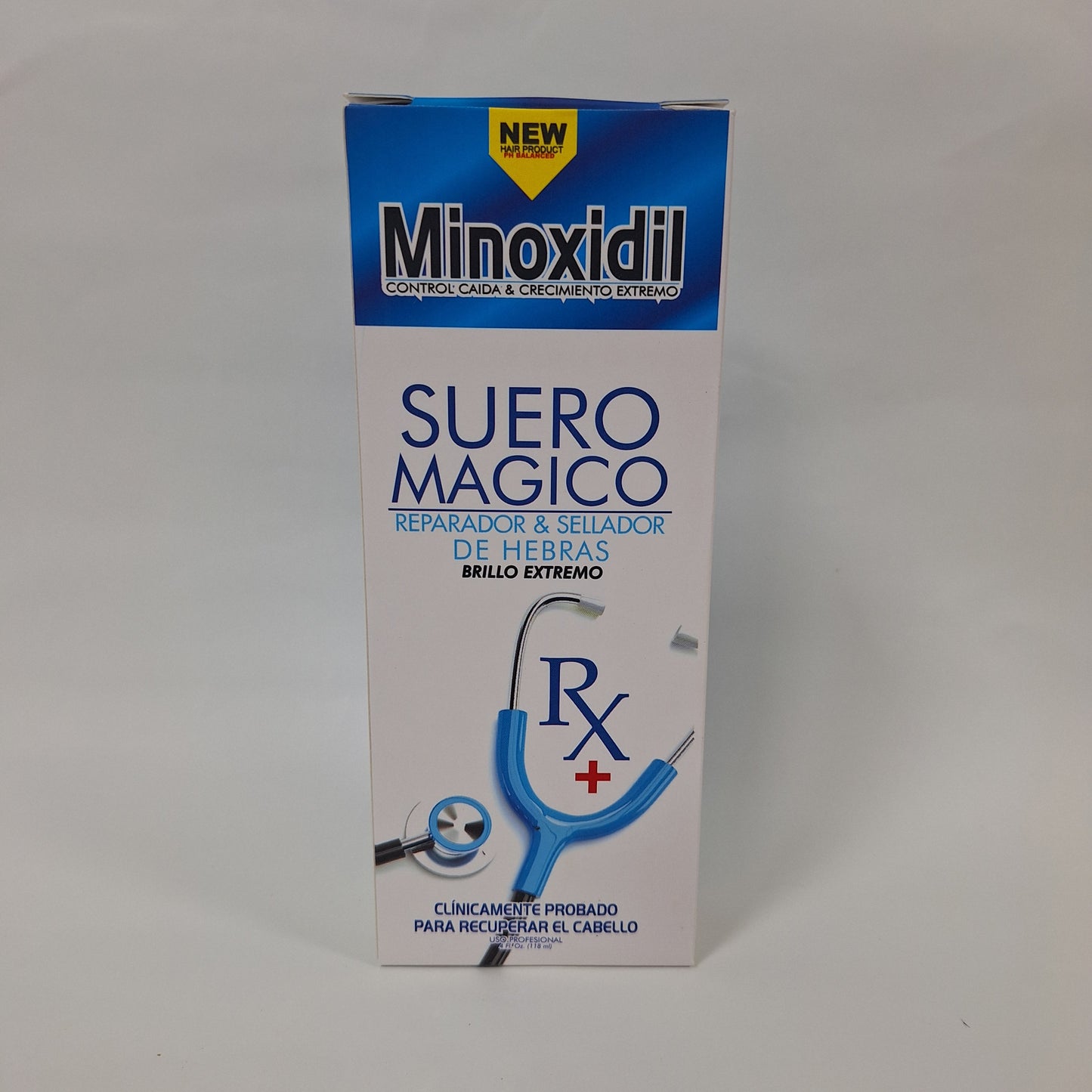 Suero mágico reparador y sellador de hebras Minoxidil 4 Oz