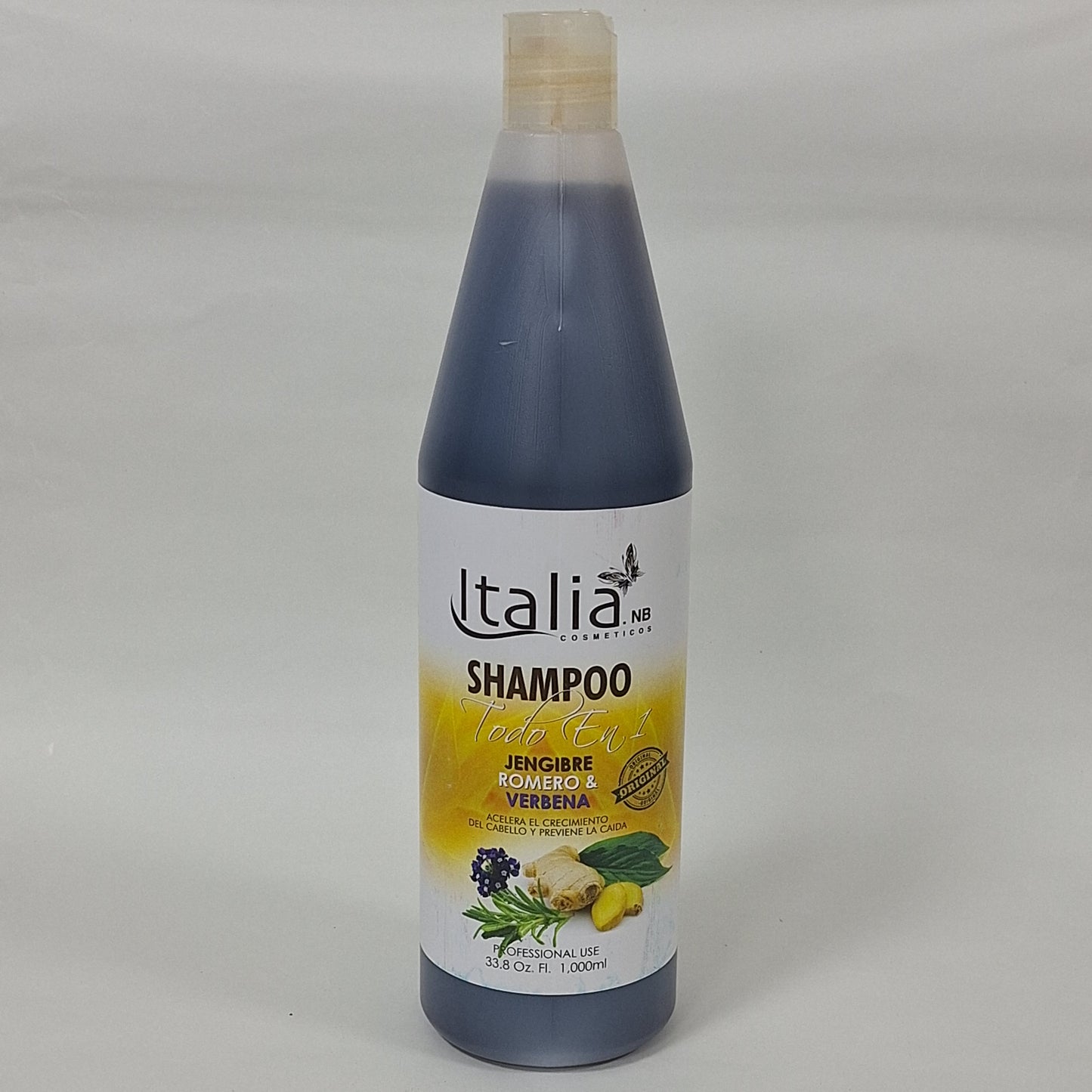 Shampoo todo en uno - Jengibre, romero y verbena Italia 33.8 Oz