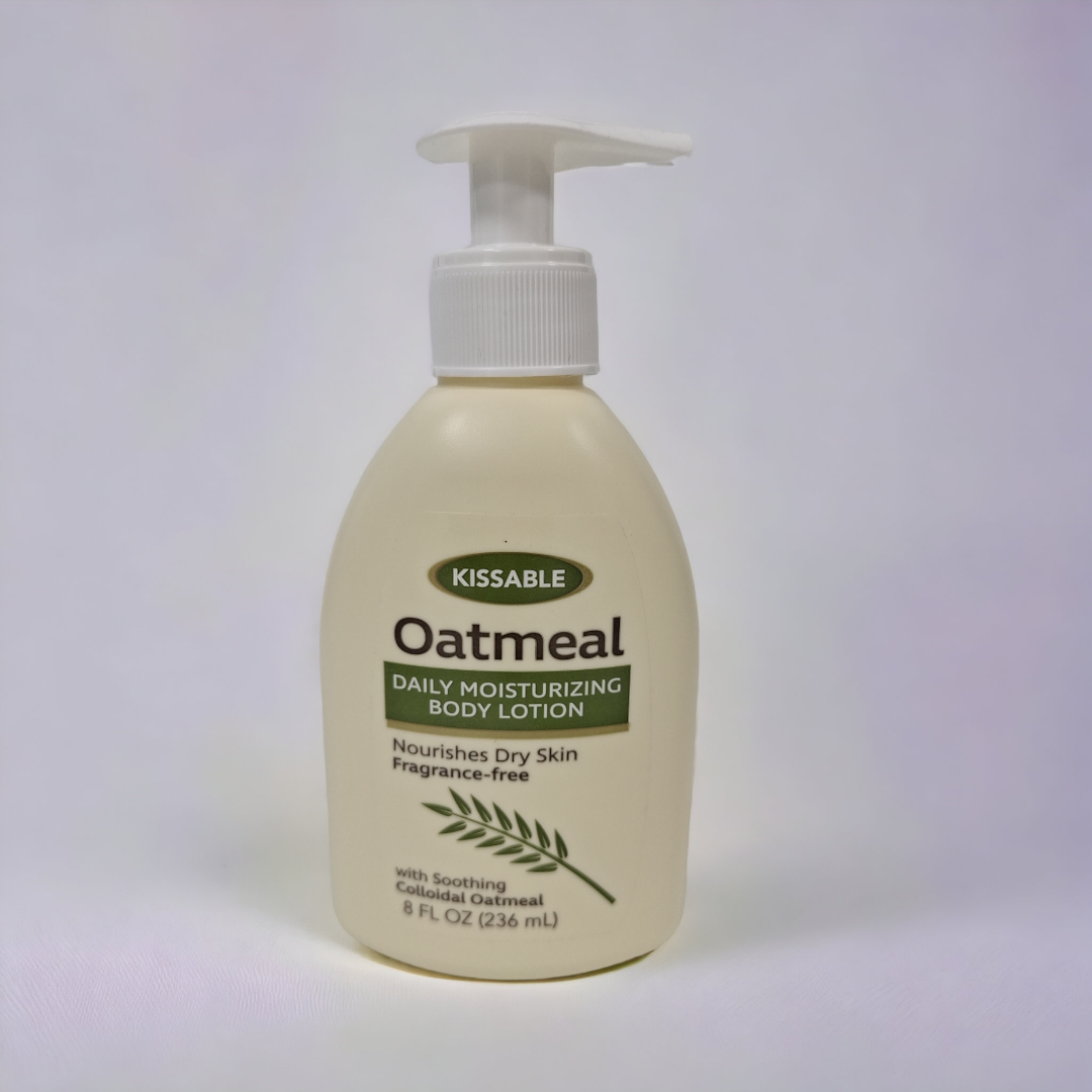 Loción hidratante diaria Oatmeal Kissable 8 Oz (crema con dispensador)