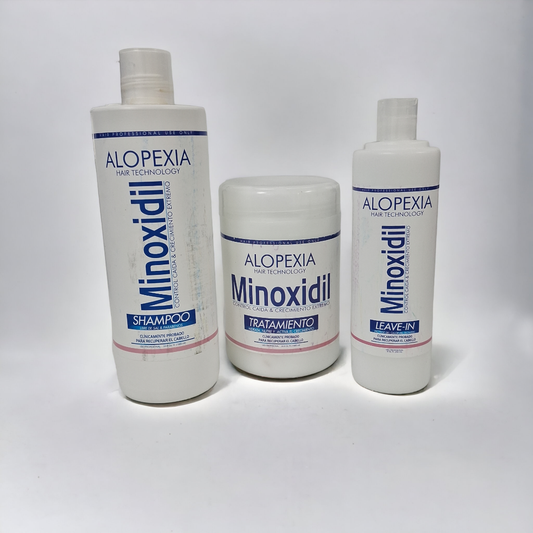 Línea Alopexia Minoxidil Control de caída y crecimiento extremo - 3 pasos