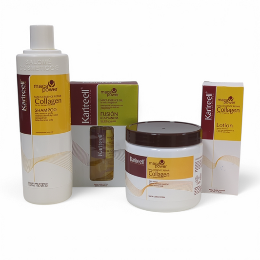 Línea hidratante y laceadora Colagen Kariteell de 4 pasos (amarilla)