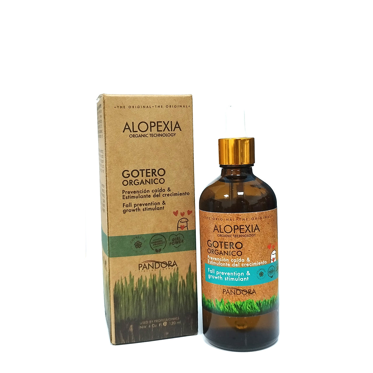 Gotero orgánico control caída y crecimiento Alopexia Orgánica 4 oz